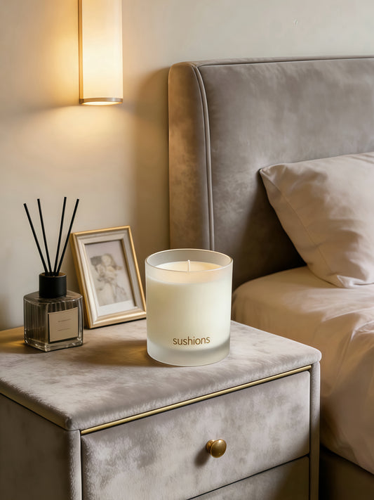 White Tea & Lily of the Valley Frosted Glass Candle