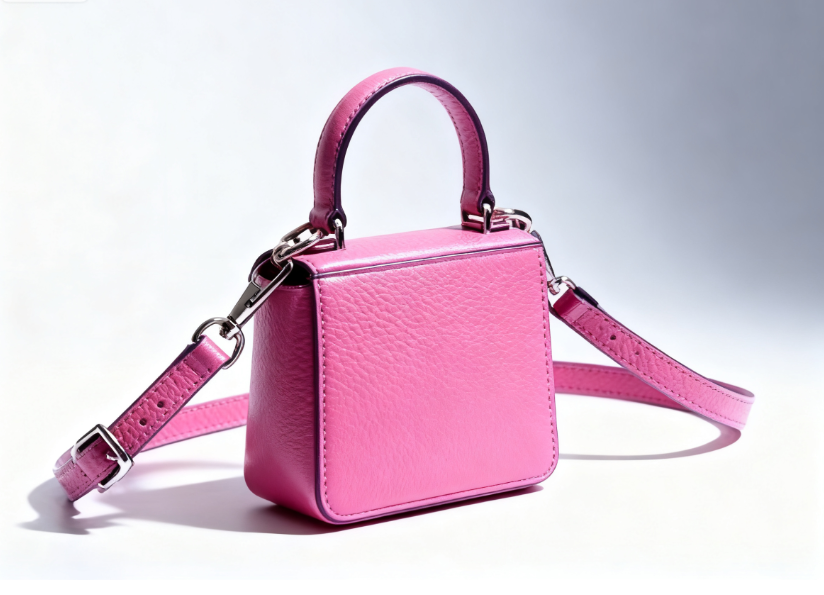 Mini Pink Textured Leather Crossbody Bag: Cute & Chic Essential