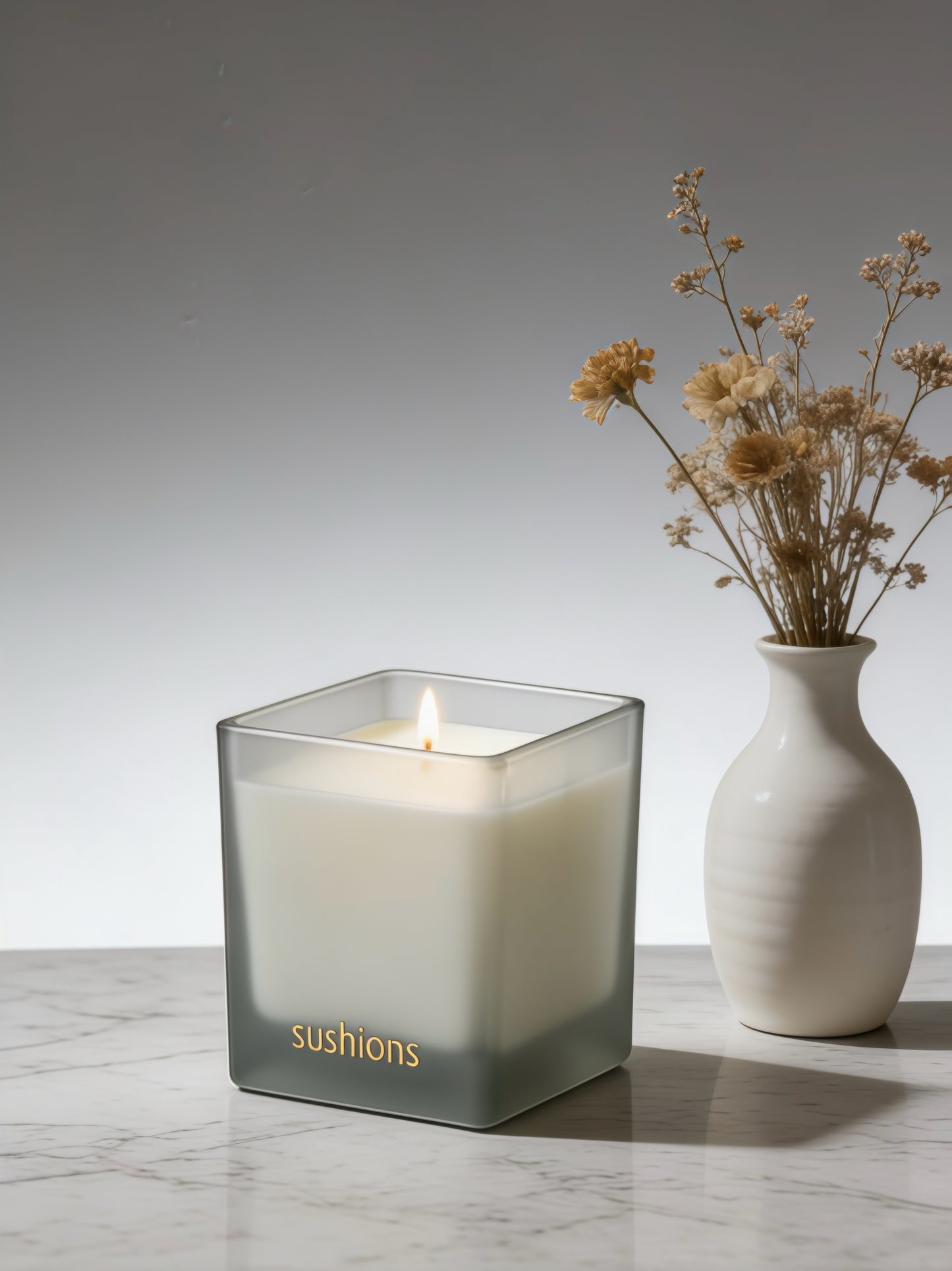 Sage & Sea Salt Square Jar Candle& Aequor Sag