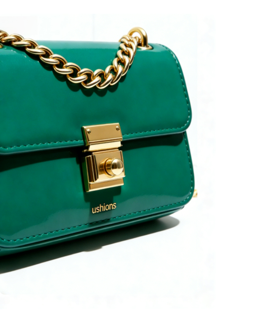 Velvet Moss-Emerald Green Mini Chain Crossbody Bag