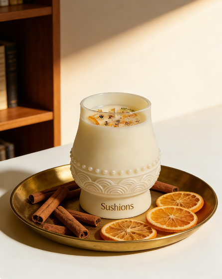 Sushions Ivory Pearl Crystal-Infused Fine Candle (Creative Collection)