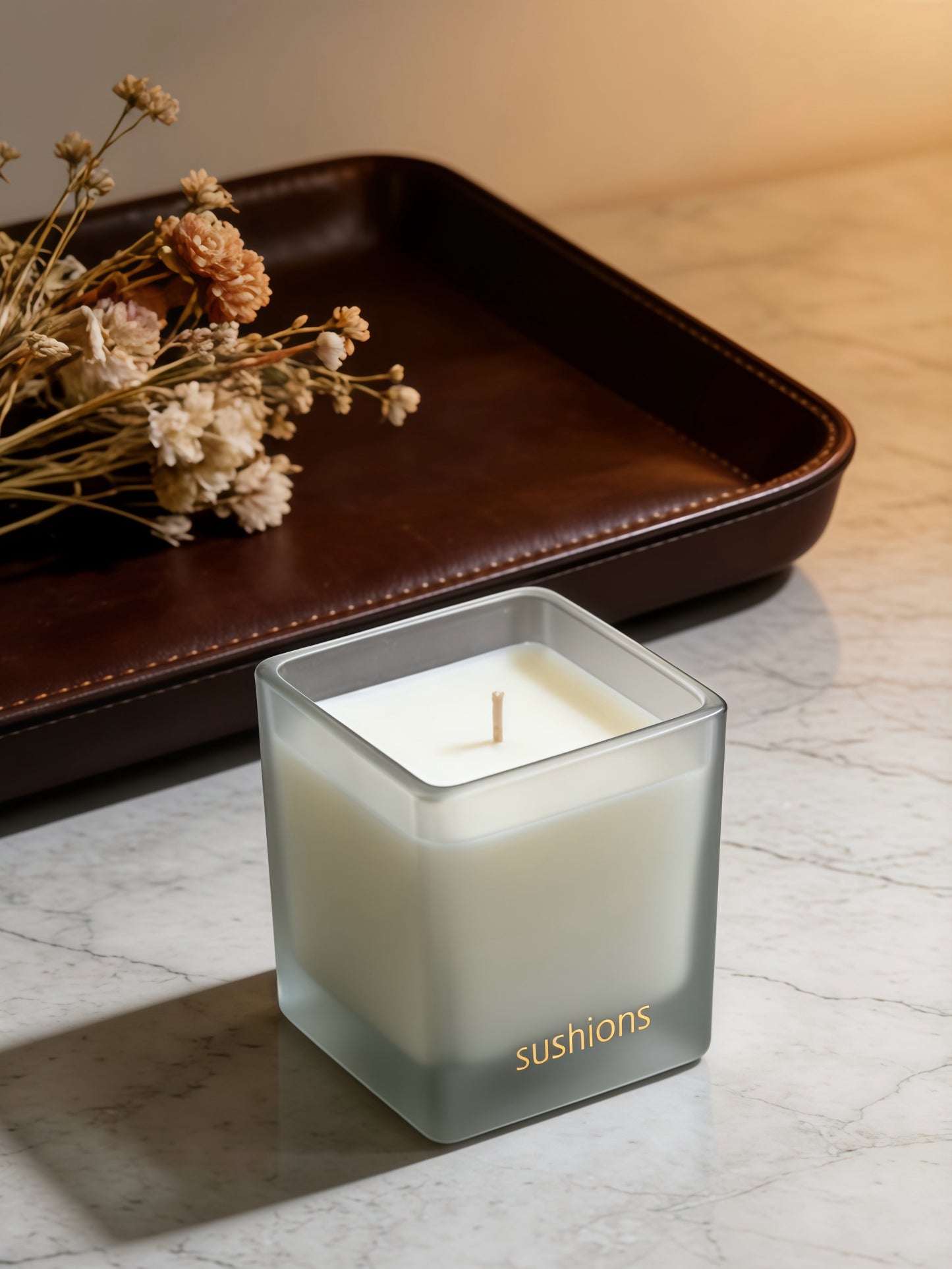 Sage & Sea Salt Square Jar Candle& Aequor Sag