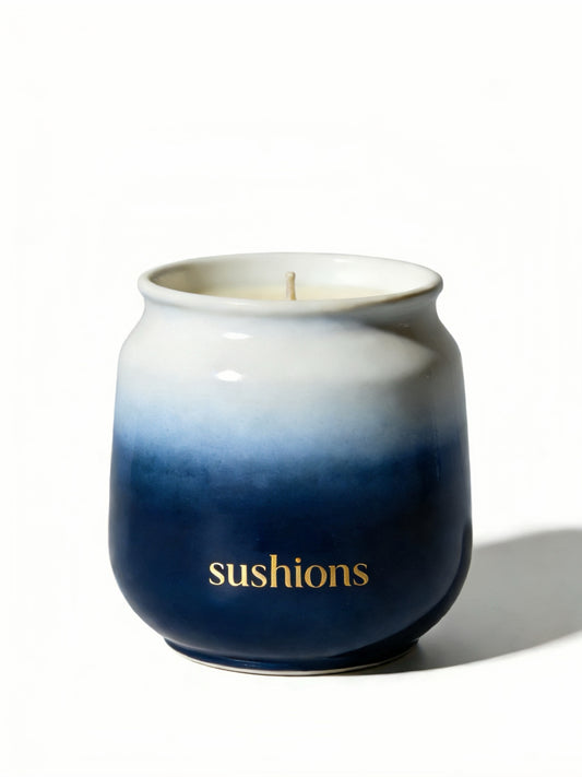 Sushions Navy Ombré Ceramic Candle (Creative Collection)
