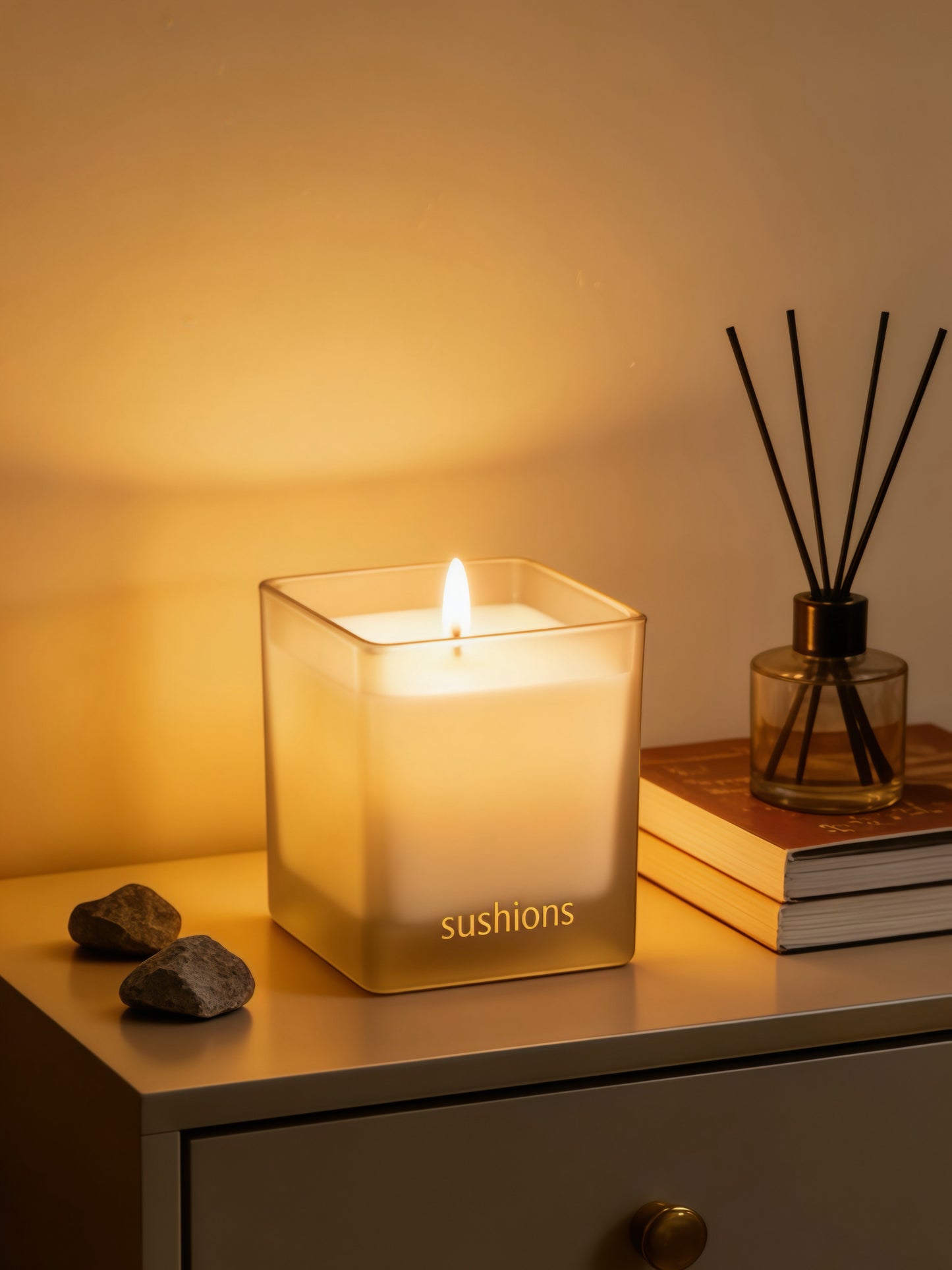 Sage & Sea Salt Square Jar Candle& Aequor Sag