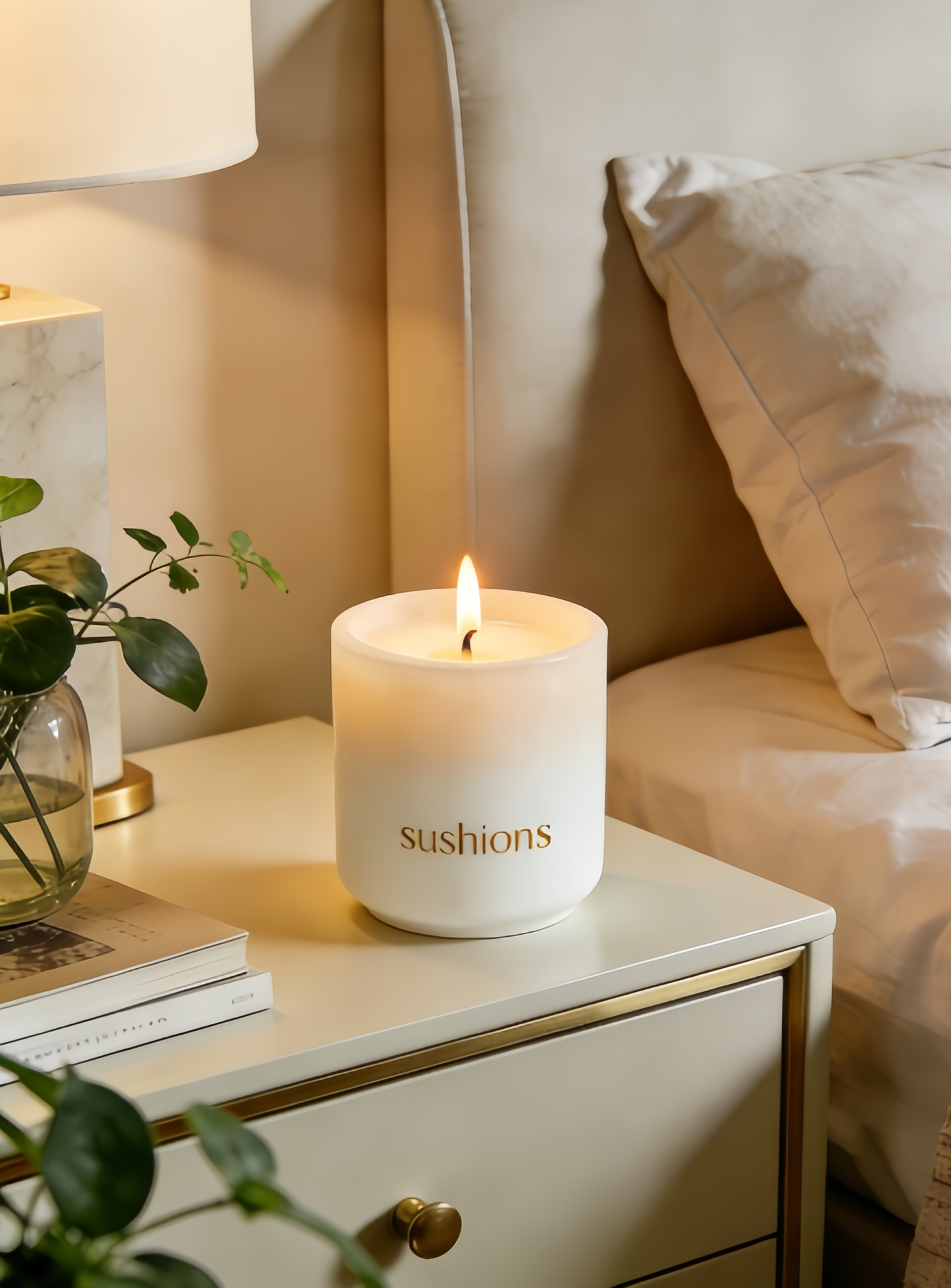 Velvet Sandalwood & Fig Leaf Ceramic Candle